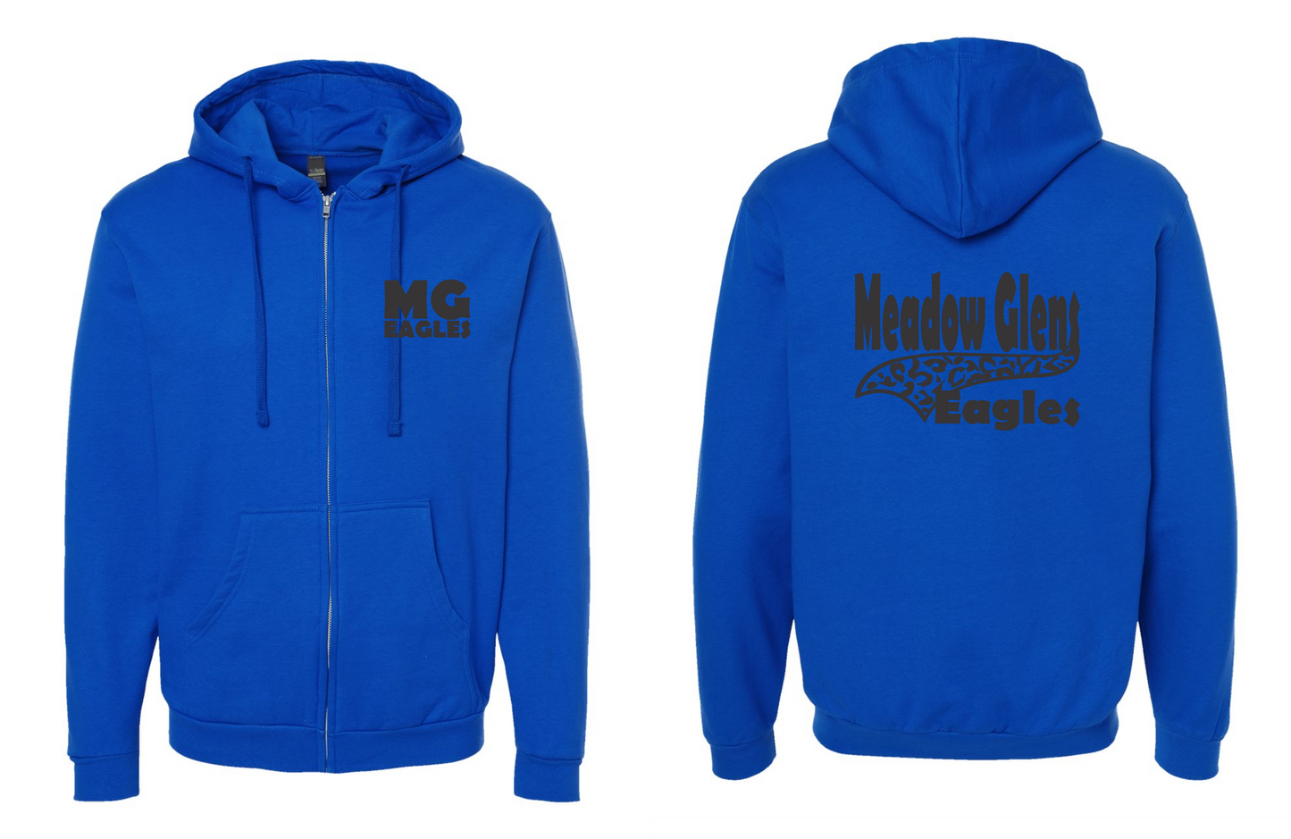 CHEETAH ROYAL GILDAN FULL ZIP SWEATSHIRT