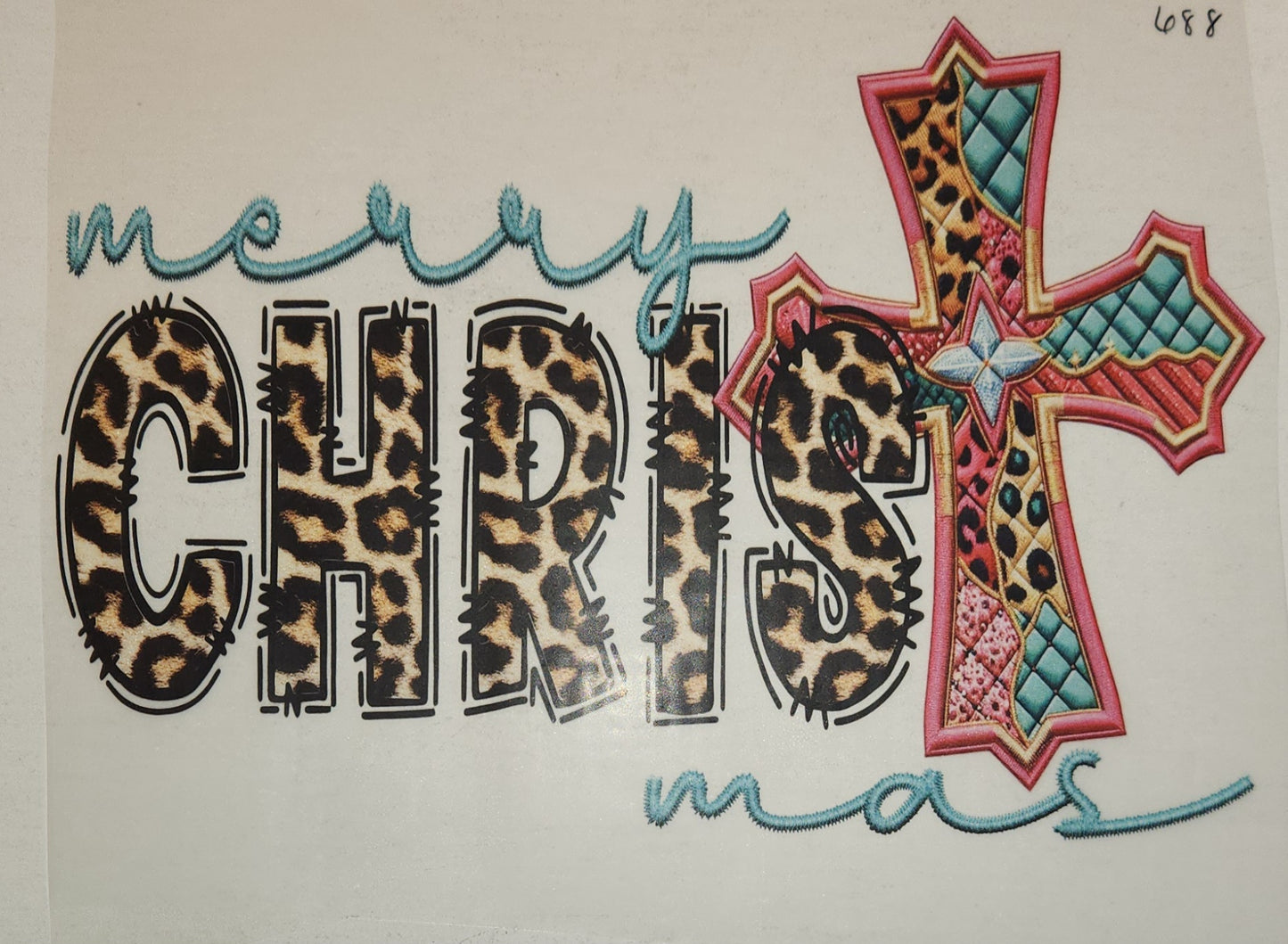 MERRY CHRIST MAS FULL COLOR TRANSFERS 688