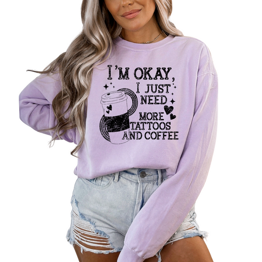 MORE TATTOOS AND COFFEE PRINTED APPAREL D3