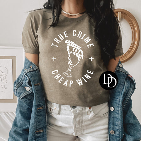 TRUE CRIME CHEAP WINE PRINTED APPAREL L14