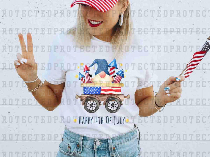 HAPPY 4TH OF JULY WAGON FULL COLOR PRINTED APPAREL 918