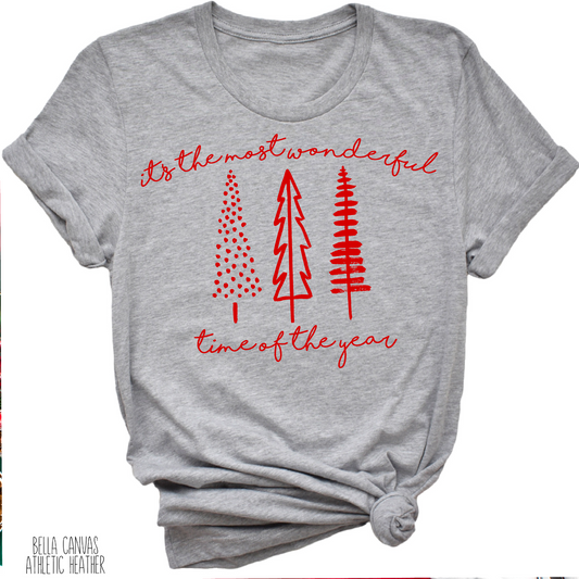 PENCIL TREES RED INK PRINTED APPAREL G28