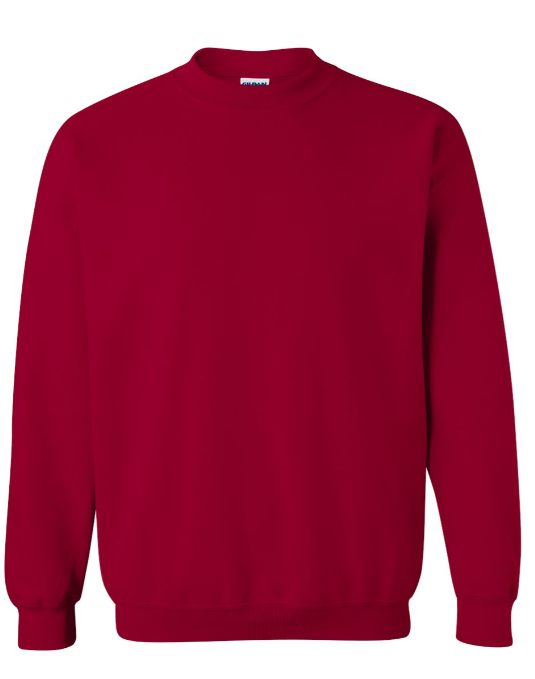 XL CARDINAL RED GILDAN CREWNECK SWEATSHIRT