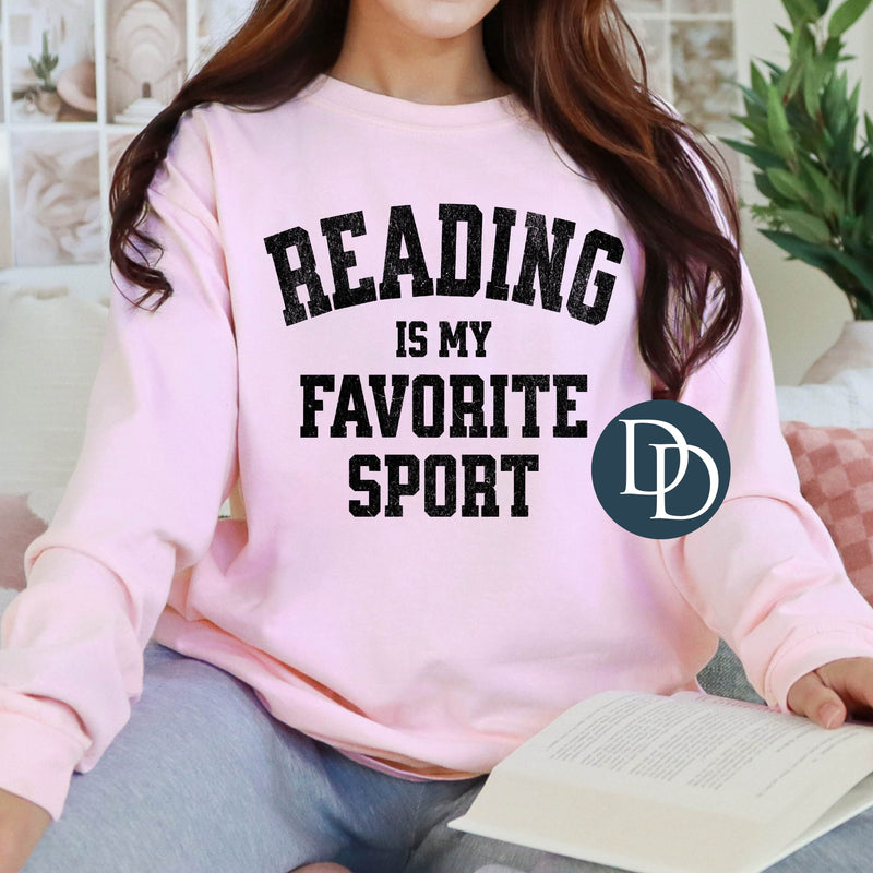 READING IS MY FAVORITE SPORT SINGLE COLOR PRINT D2