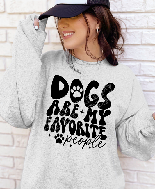 DOGS ARE MY FAVORITE PEOPLE PRINTED APPAREL B28