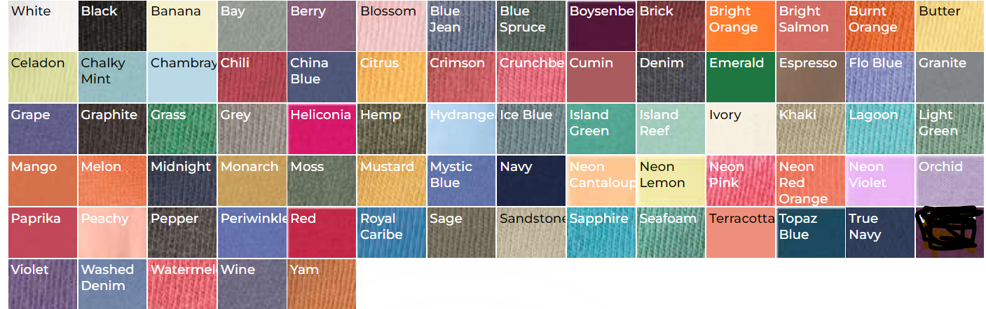 MEDIUM PRE-ORDER COMFORT COLOR T-SHIRT 100% COTTON
