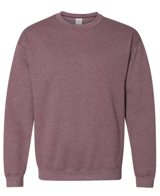 XL HEATHER MAROON GILDAN CREWNECK SWEATSHIRT