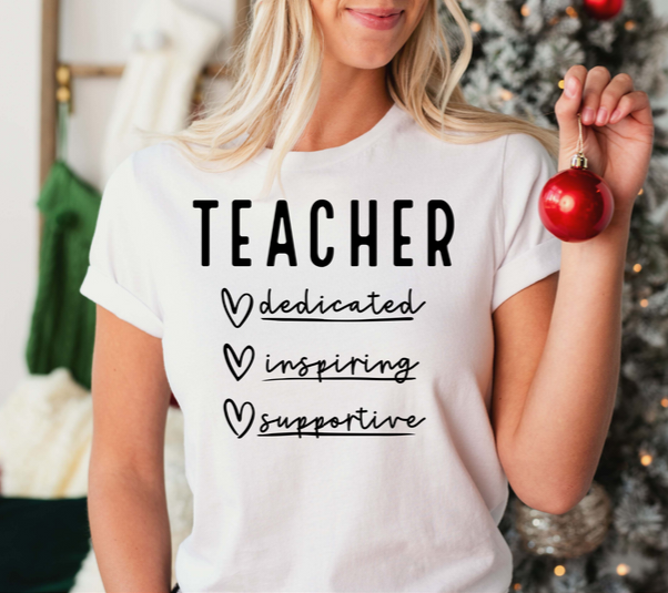 TEACHER HEARTS SINGLE COLOR TRANSFER G20
