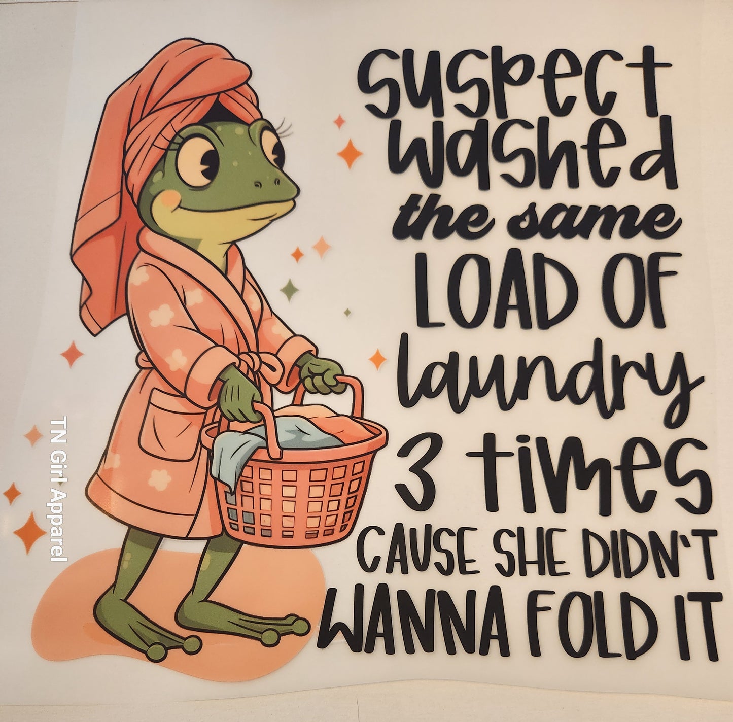 SUSPECT WASHED LAUNDRY FULL COLOR TRANSFER 1029