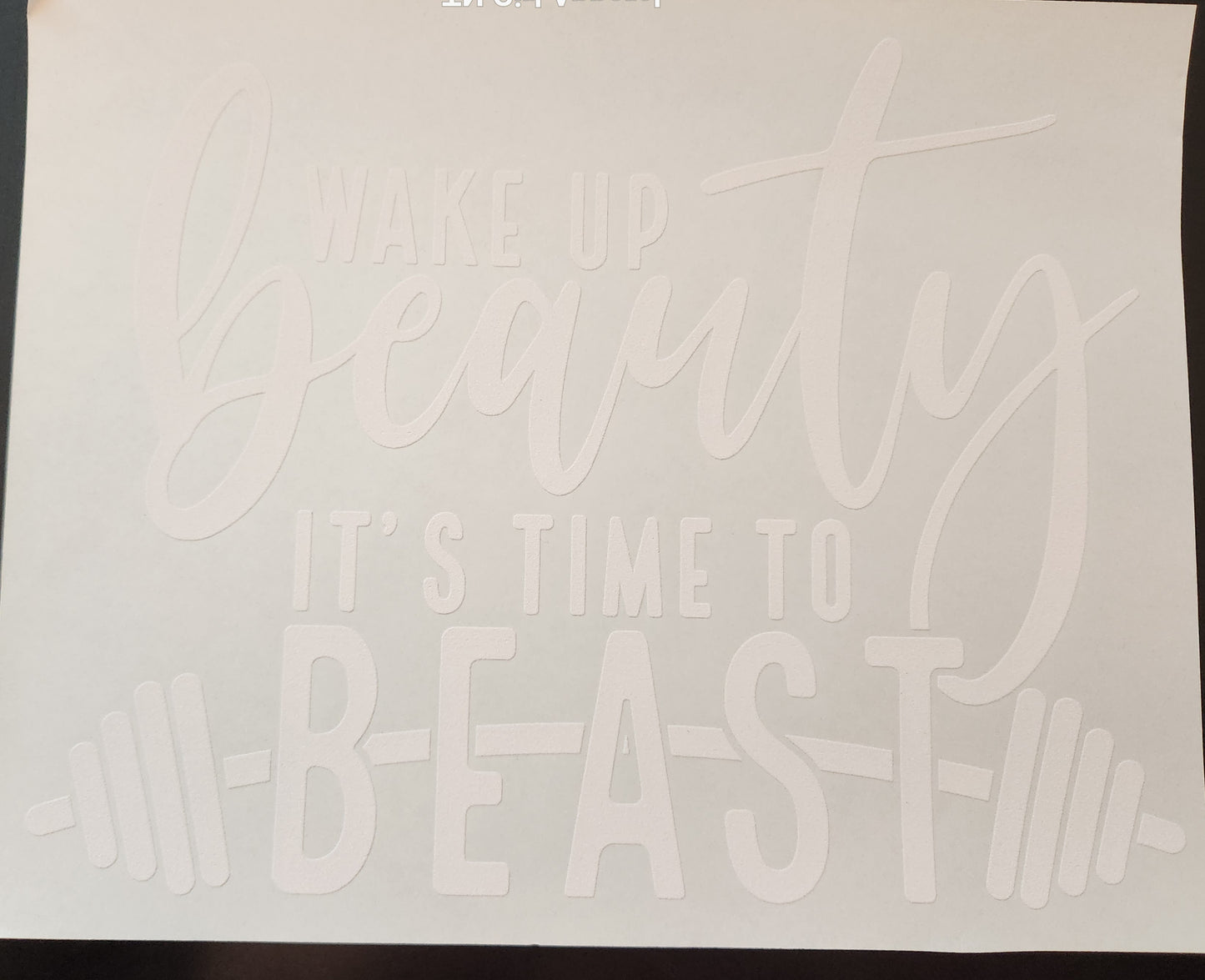 WAKE UP BEAUTY IT'S TIME TO BEAST PRINTED APPAREL H9