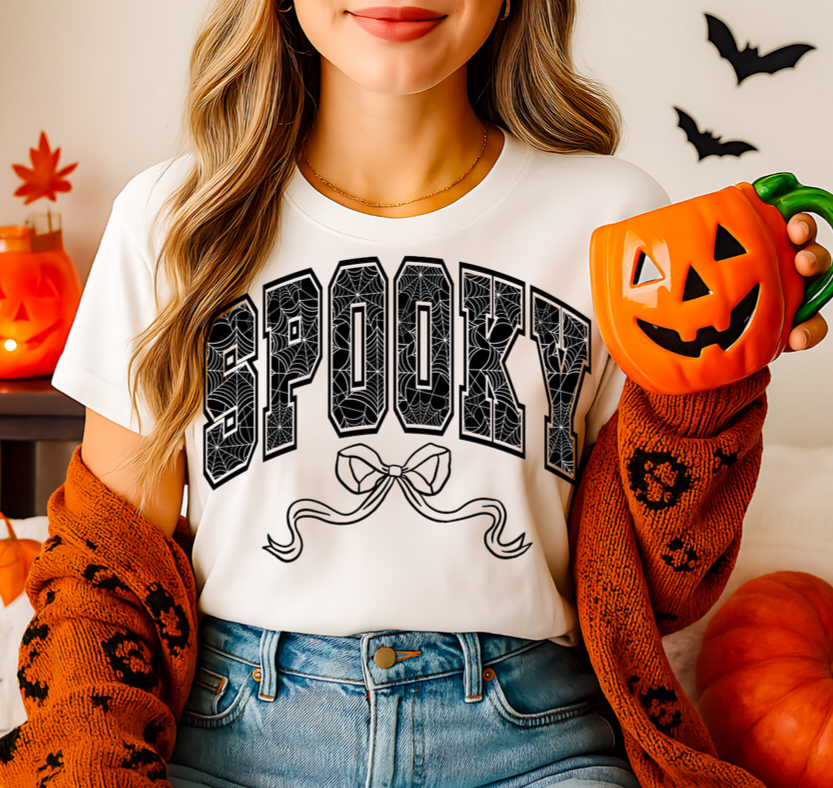 SPOOKY WEB SINGLE COLOR PRINT D8