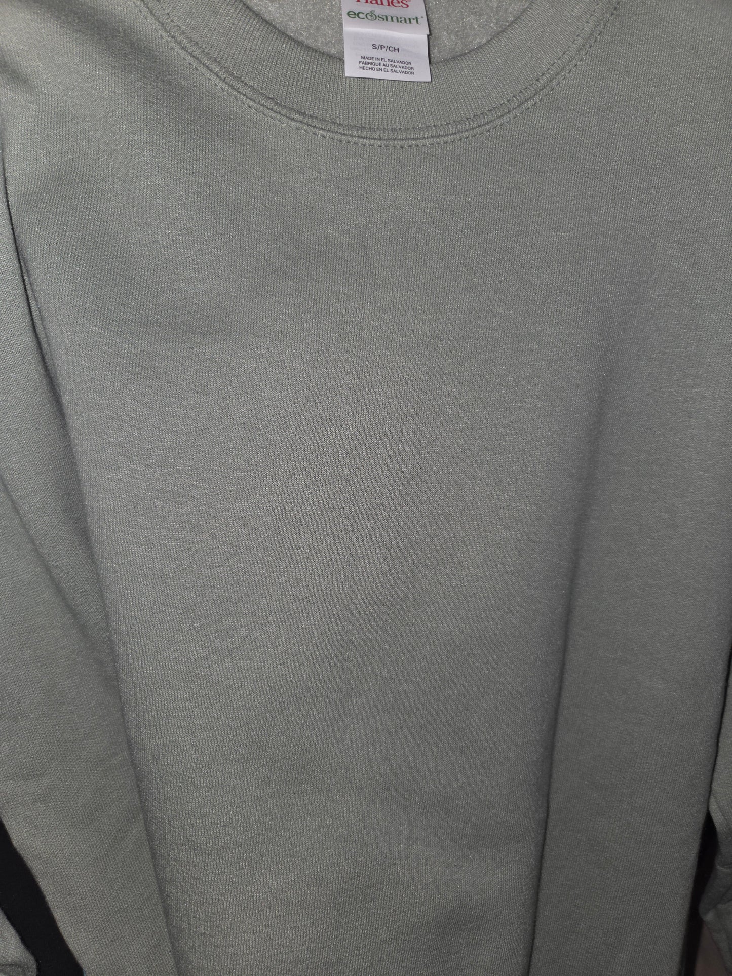 SMALL SAGE GREEN 50/50 HANES CREWNECK SWEATSHIRT