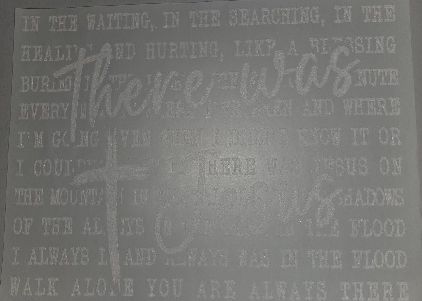 THERE WAS JESUS SINGLE COLOR PRINT WHOLESALE L6