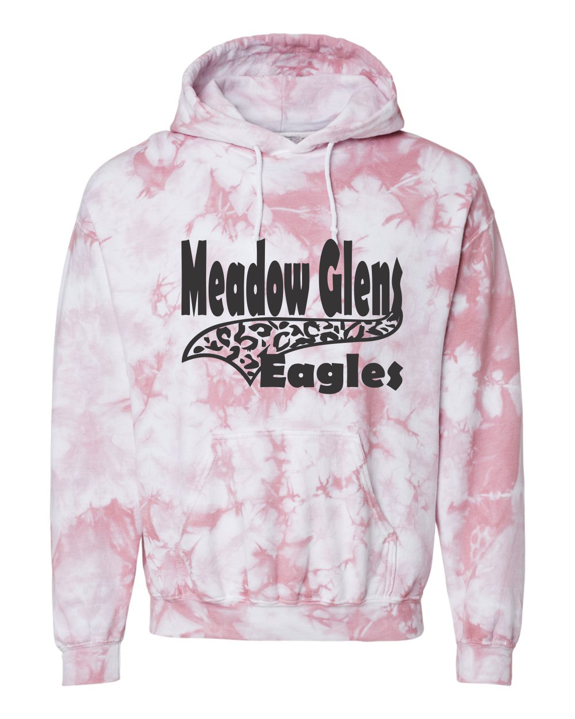 CHEETAH ROSE TIE-DYE HOODED SWEATSHIRT 680VR