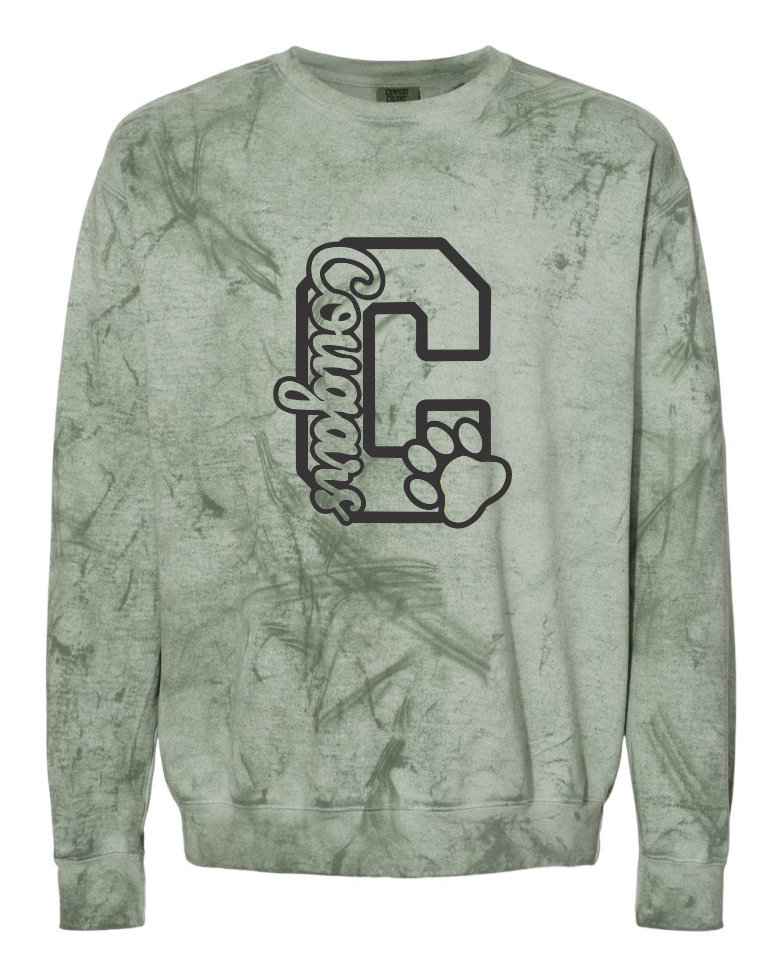 CLOW C FERN COMFORT COLORS COLORBLAST CREW SWEATSHIRT