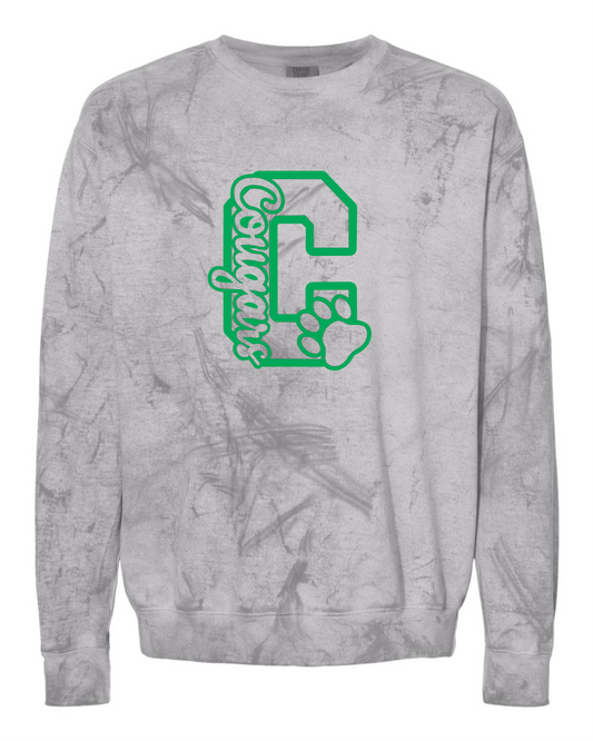 CLOW C GREY COMFORT COLORS COLORBLAST CREW SWEATSHIRT