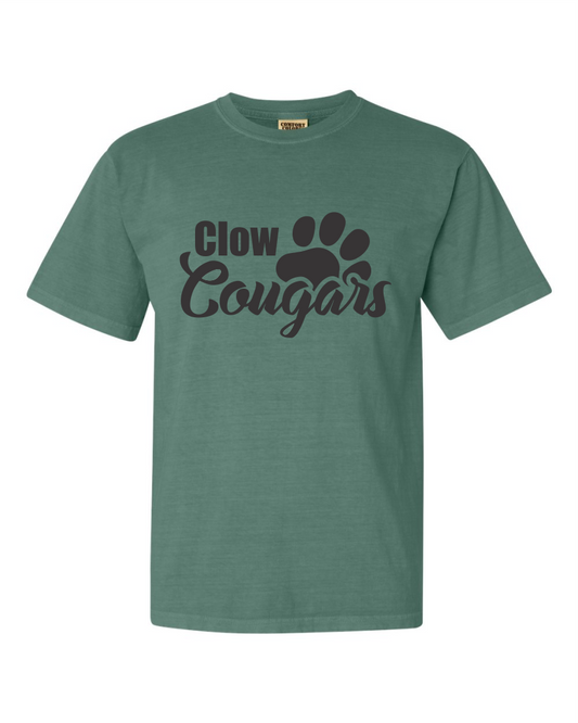 CLOW PAW LIGHT GREEN COMFORT COLORS UNISEX T-SHIRT