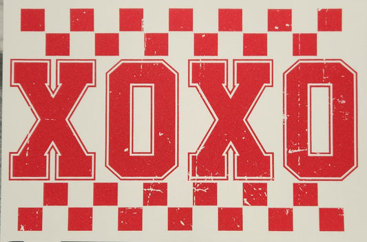 XOXO RED CHECKERED PRINTED APPAREL I26