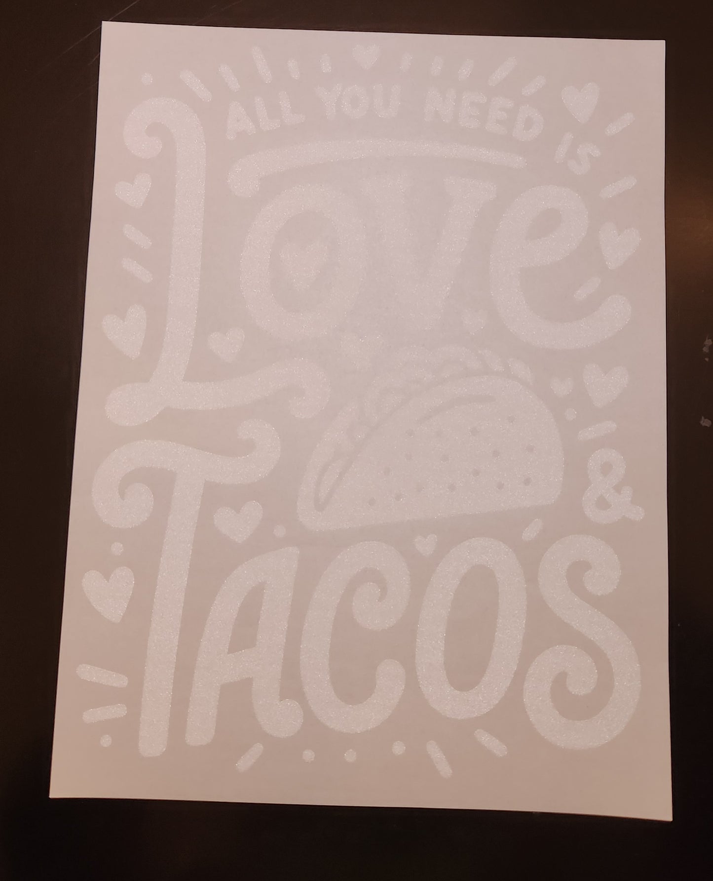 ALL YOU NEED IS LOVE & TACOS PRINTED APPAREL A18