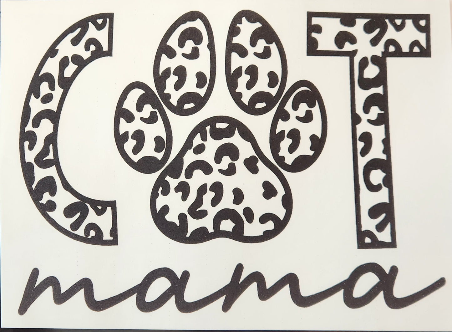 CAT MAMA CHEETAH SCREEN PRINT TRANSFER C25