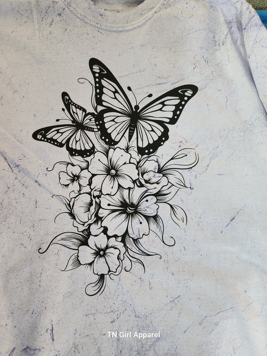 BUTTERFLY FLORAL PRINTED APPAREL F29