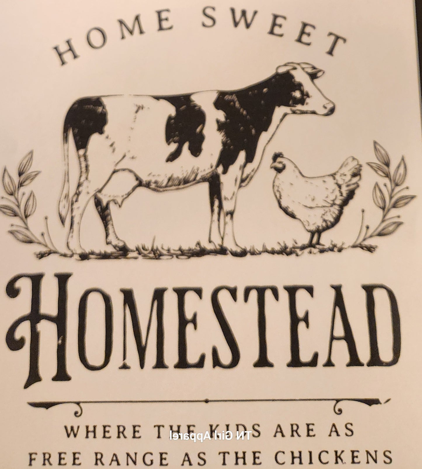 HOME SWEET HOMESTEAD PRINTED APPAREL G27