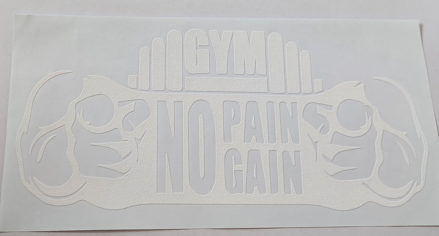 GYM NO PAIN NO GAIN PRINTED APPAREL J7