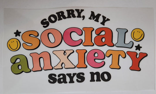 SORRY SOCIAL ANXIETY FULL COLOR PRINTED APPAREL L3