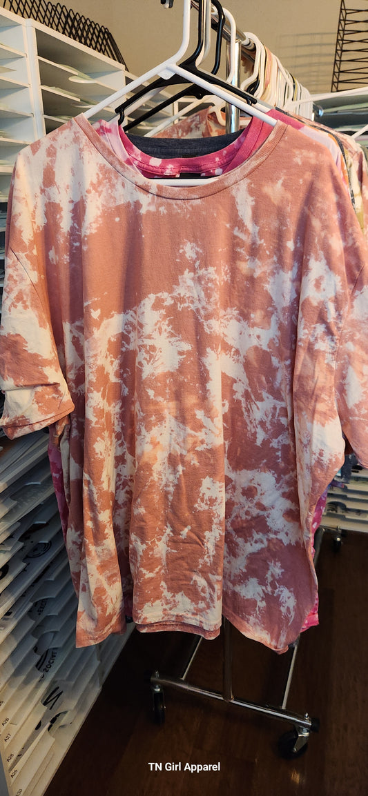 5XL MAUVE BLEACHED TEE IN STOCK H180