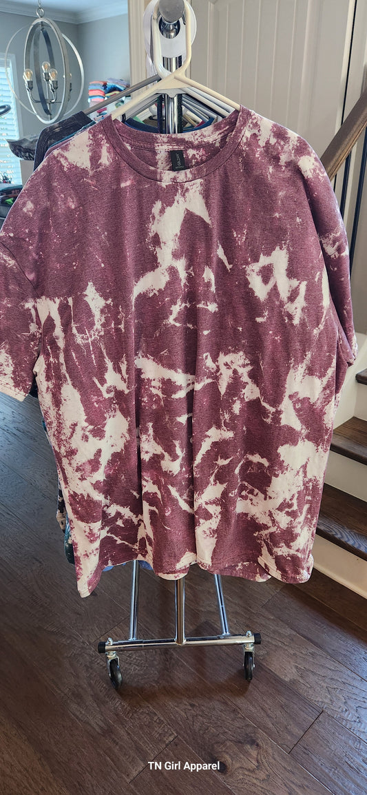 4XL MAROON BLEACHED TEE IN STOCK G188