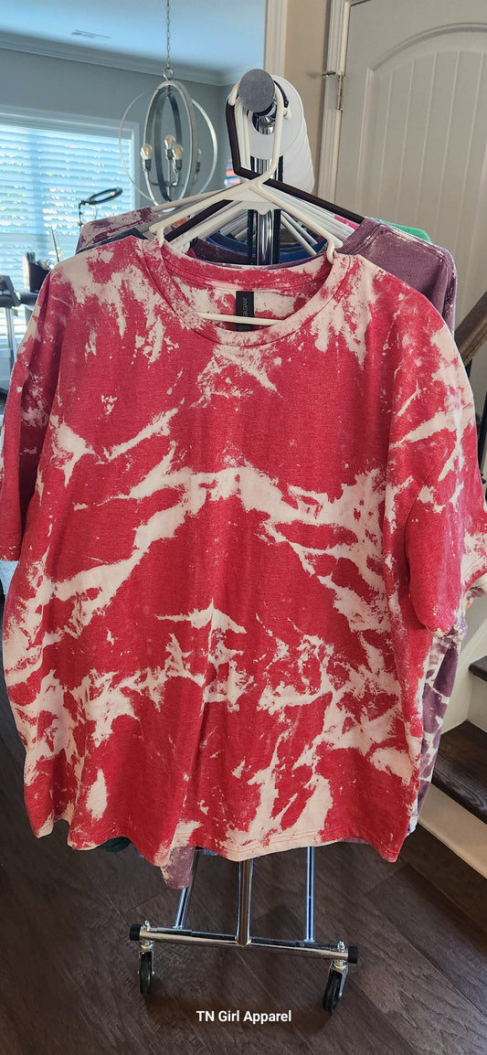 3XL HEATHER RED BLEACHED TEE IN STOCK G39