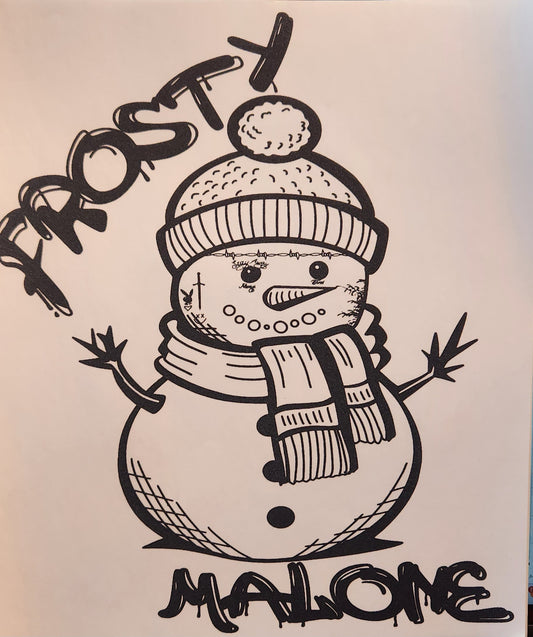 FROSTY MALONE SCREEN PRINT TRANSFER F19