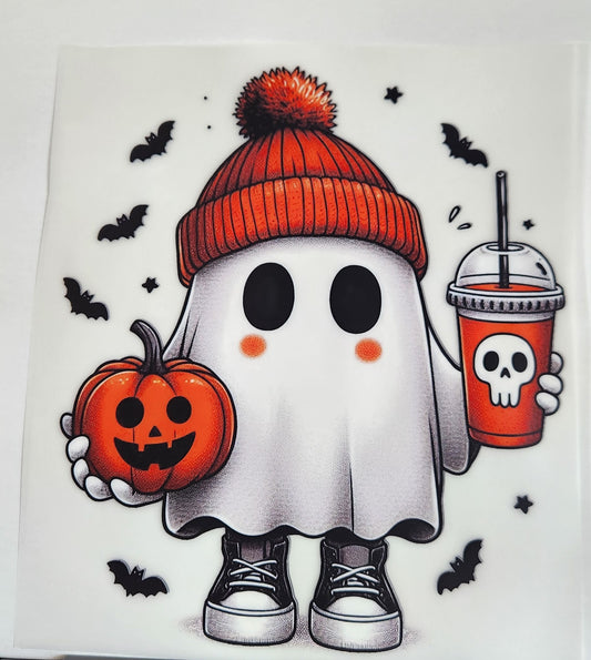 GHOST W/BEANIE FULL COLOR PRINTED APPAREL 33