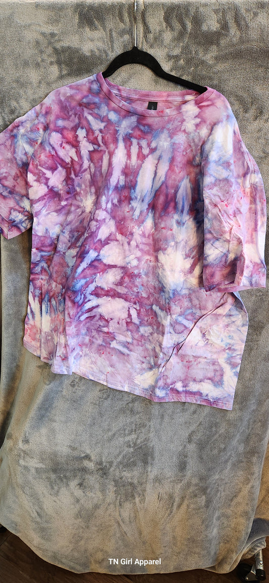 3XL RTS PURPLE PINK TIE DYE GILDAN SOFTSTYLE T-SHIRT