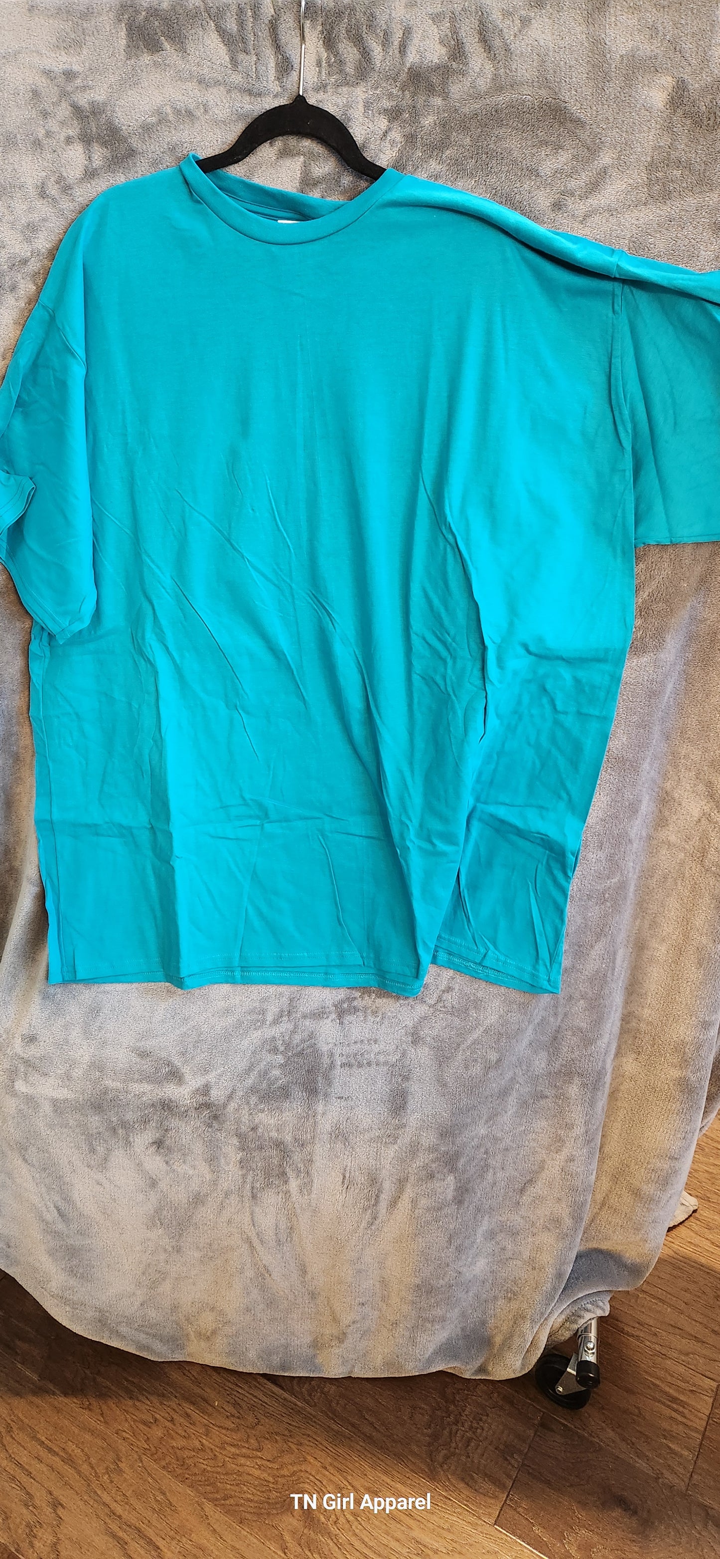 6XL RTS BRIGHT AQUA PORT & CO FAN FAVORITE 100% COTTON T-SHIRT