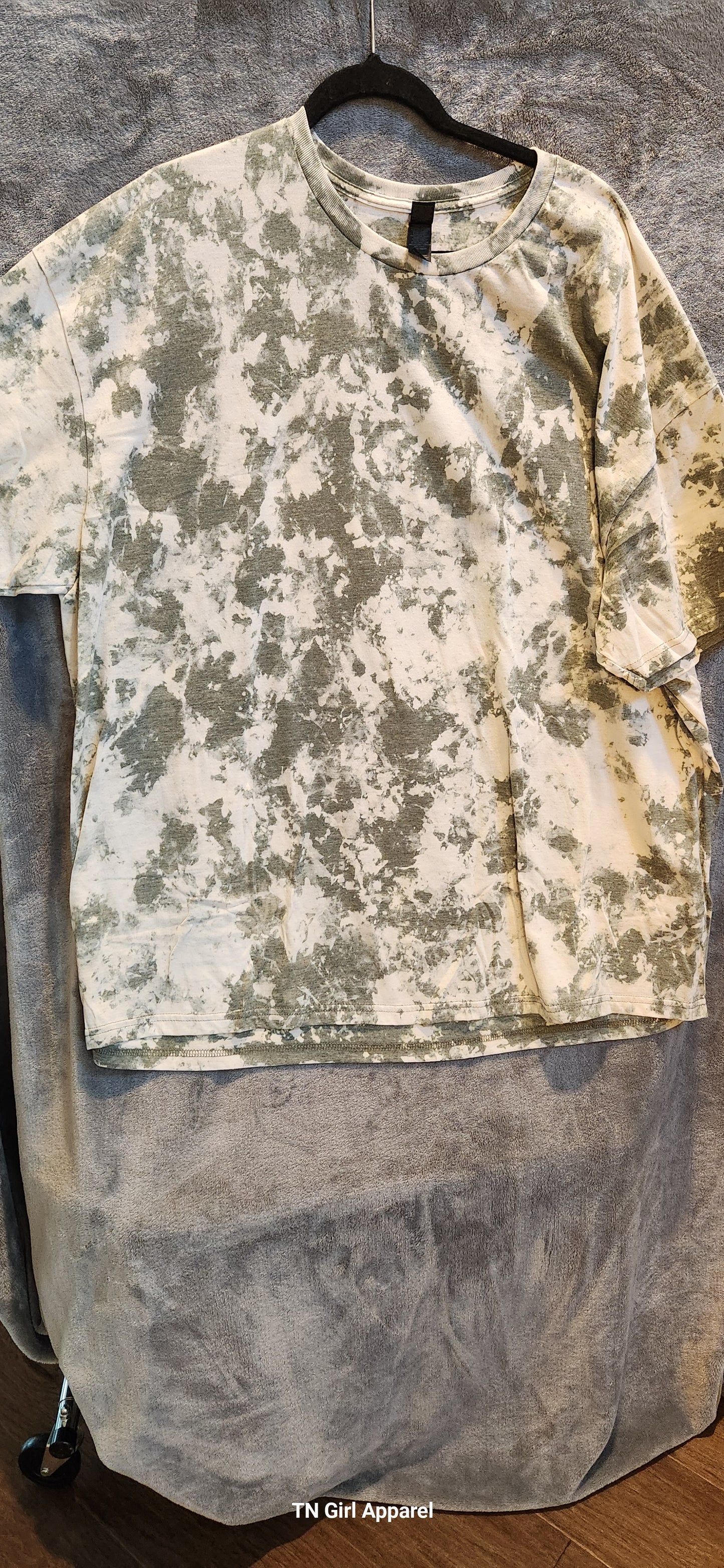 4XL RTS HEATHER MILTARY GREEN BLEACHED GILDAN SOFTSTYLE T-SHIRT