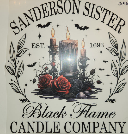 BLACK FLAME CANDLE CO FULL COLOR PRINTED APPAREL 290