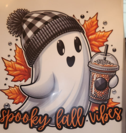 SPOOKY FALL VIBES GHOST FULL COLOR PRINTED APPAREL 346