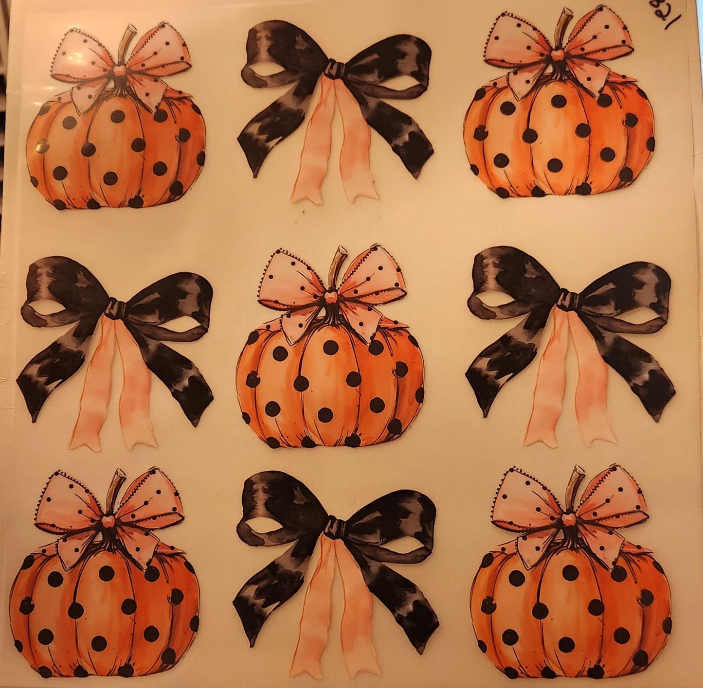 PUMPKINS AND BOWS FULL COLOR PRINTED APPAREL 321