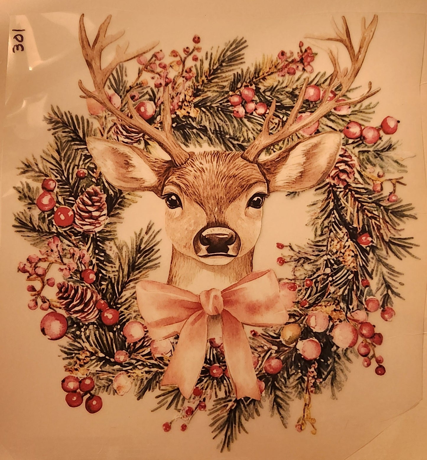 DEER WREATH FULL COLOR PRINTED APPAREL 301