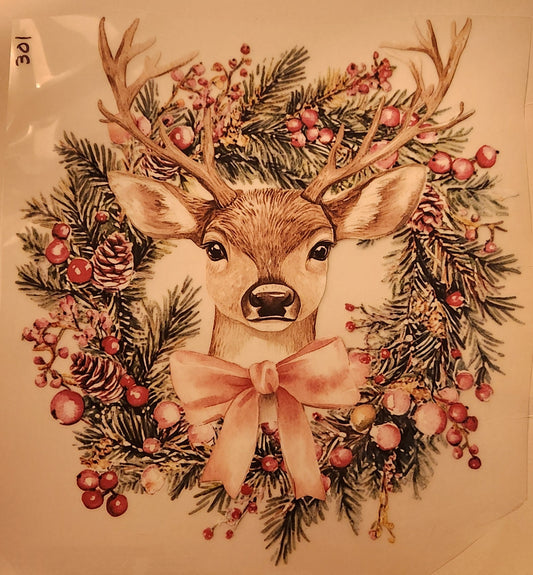 DEER WREATH FULL COLOR PRINTED APPAREL 301