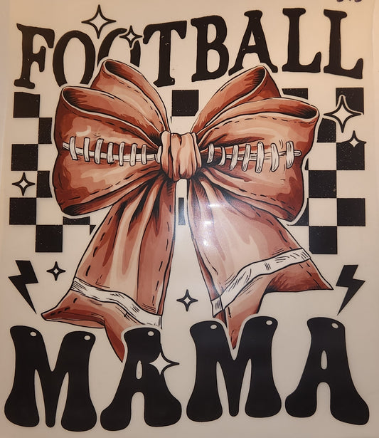 FOOTBALL MAMA BOW FULL COLOR PRINTED APPAREL 343