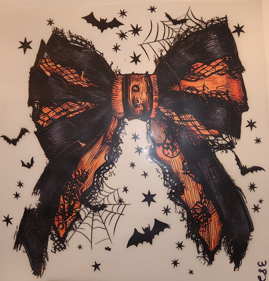 ORANGE/BLACK BOW FULL COLOR PRINTED APPAREL 382