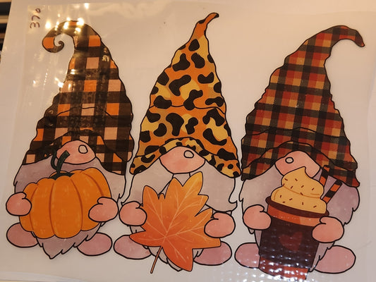 3 FALL GNOMES FULL COLOR PRINTED APPAREL 376