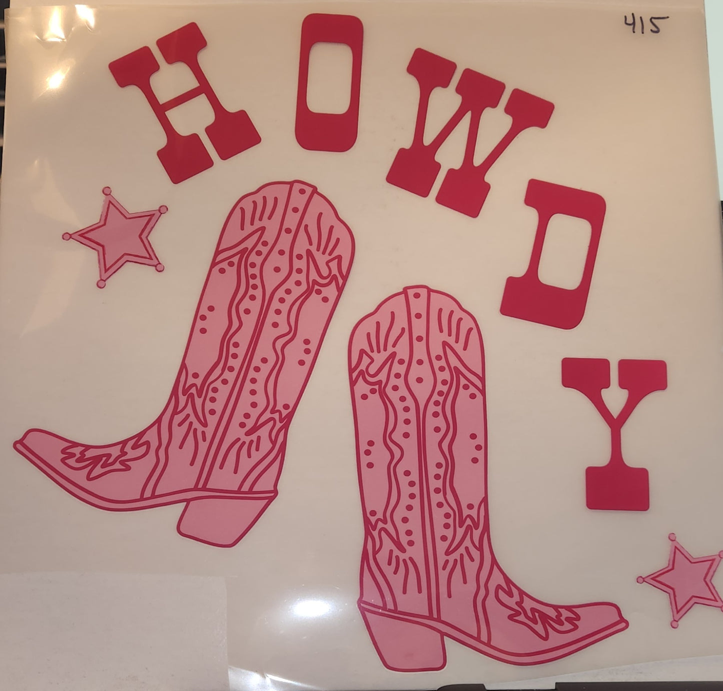 HOWDY COWBOY BOOTS FULL COLOR PRINTED APPAREL 415