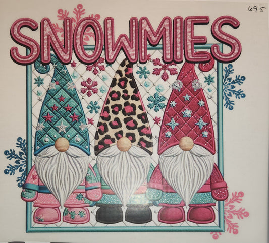 SNOWMIES FULL COLOR TRANSFERS 695