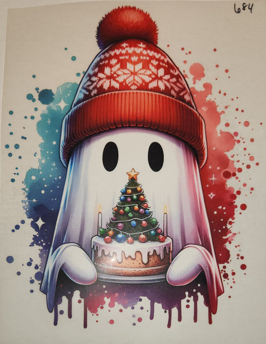 CHRISTMAS GHOST FULL COLOR TRANSFERS 684