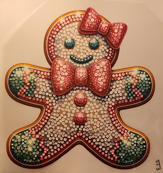 FAUX RHINESTONE GINGERBREAD MAN 553