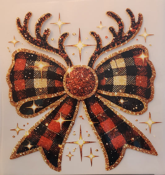 PLAID BOW ANTLERS 829