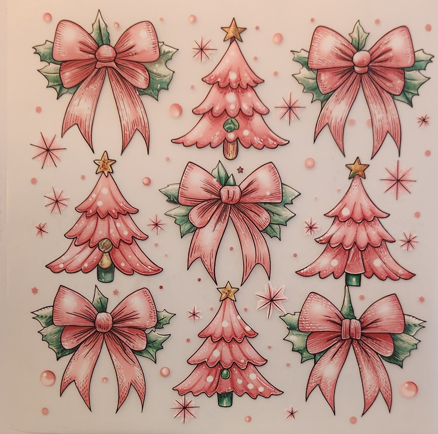 PINK BOWS AND TREES 766